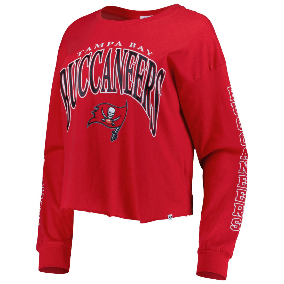 Tampa Bay Buccaneers 47 brand '47 Women's Skyler Parkway Cropped Long Sleeve T-Shirt