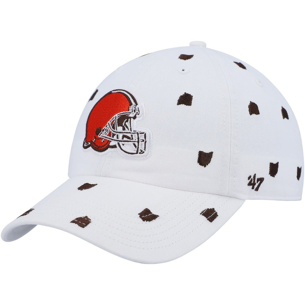 Cleveland Browns 47 brand '47 Women's Confetti Clean Up Logo Adjustable Hat