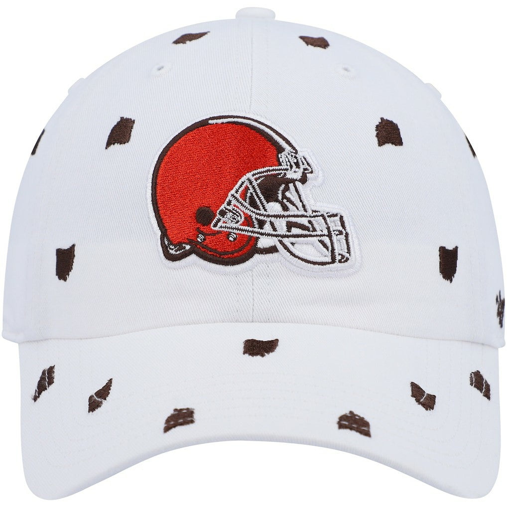 Cleveland Browns 47 brand '47 Women's Confetti Clean Up Logo Adjustable Hat