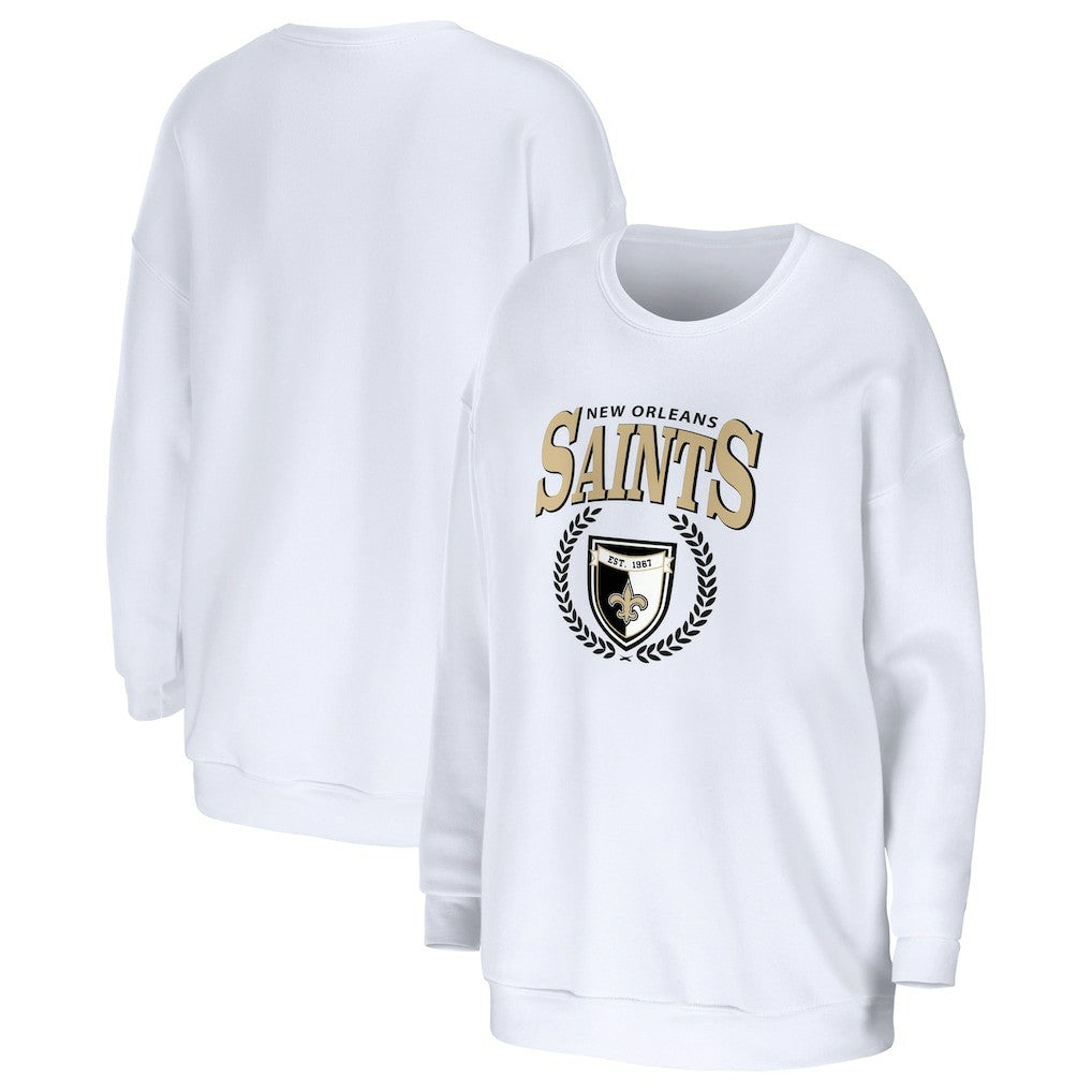 New Orleans Saints  WEAR by Erin Andrews Women's Oversized Pullover Sweatshirt