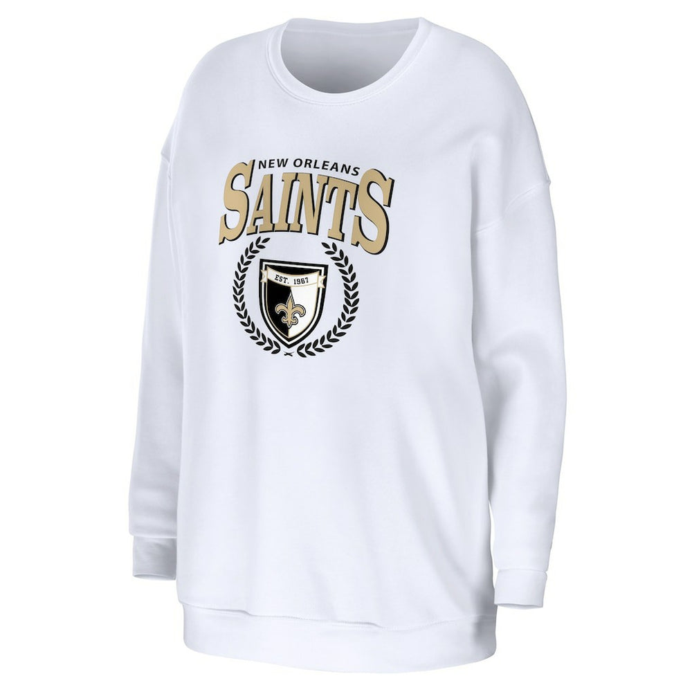 New Orleans Saints  WEAR by Erin Andrews Women's Oversized Pullover Sweatshirt