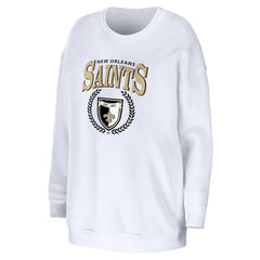 New Orleans Saints  WEAR by Erin Andrews Women's Oversized Pullover Sweatshirt