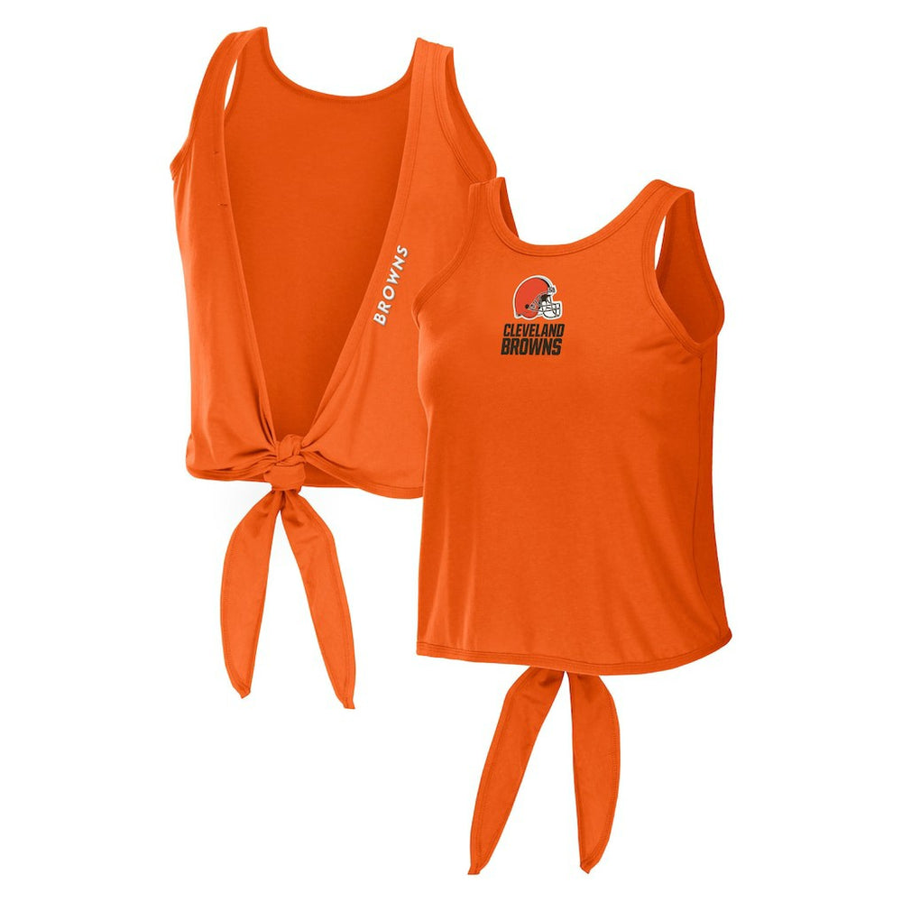 Cleveland Browns  WEAR by Erin Andrews Women's Open Back Twist Tie Tank Top