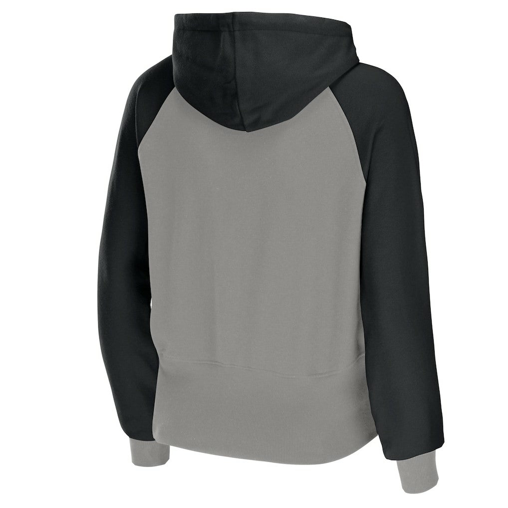 Las Vegas Raiders  WEAR by Erin Andrews Women's Colorblock Lightweight Full-Zip Hoodie