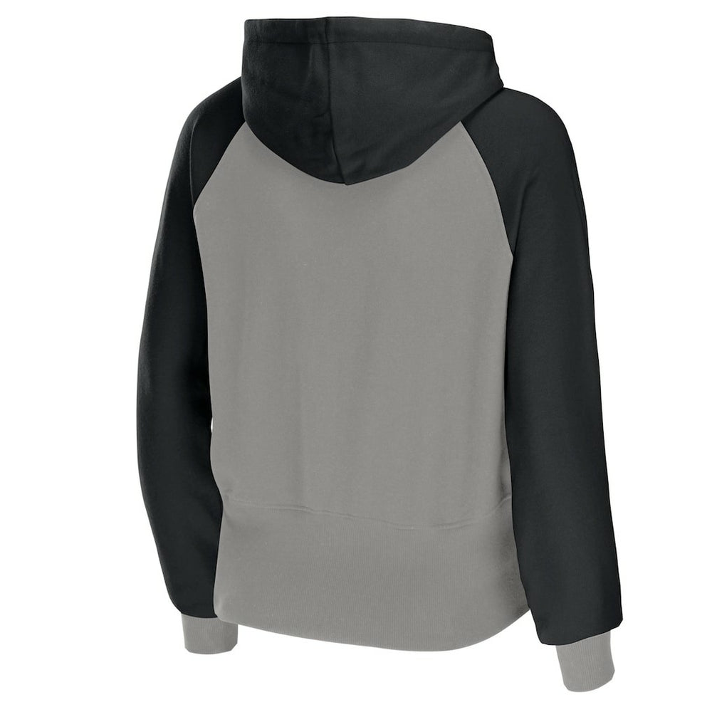 Las Vegas Raiders  WEAR by Erin Andrews Women's Colorblock Lightweight Full-Zip Hoodie