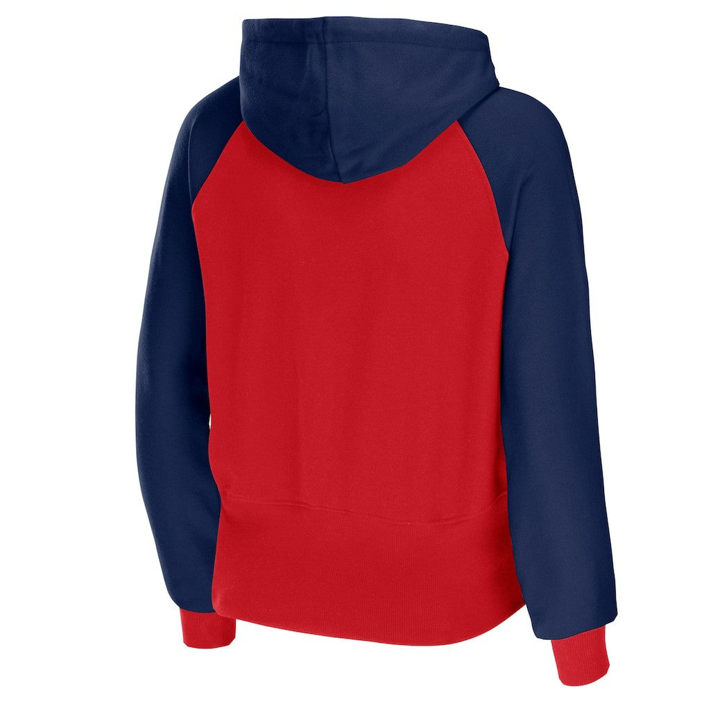New England Patriots  WEAR by Erin Andrews Women's Colorblock Lightweight Full-Zip Hoodie