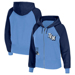 Tennessee Titans  WEAR by Erin Andrews Women's Colorblock Lightweight Full-Zip Hoodie