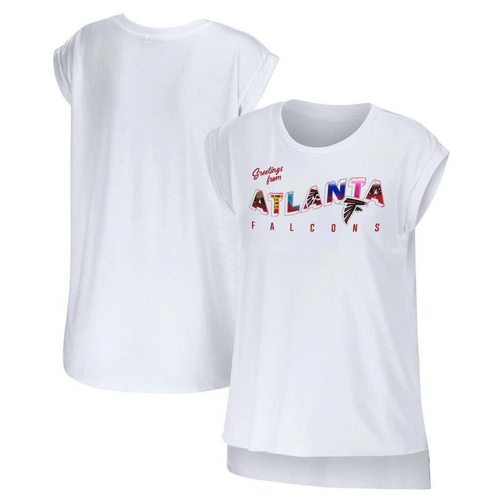 Atlanta Falcons  WEAR by Erin Andrews Women's Greetings From Muscle T-Shirt