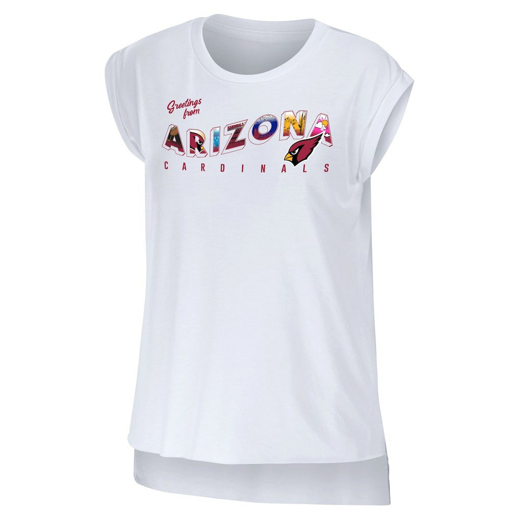 Arizona Cardinals  WEAR by Erin Andrews Women's Greetings From Muscle T-Shirt