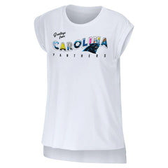 Carolina Panthers  WEAR by Erin Andrews Women's Greetings From Muscle T-Shirt