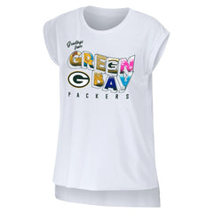 Green Bay Packers  WEAR by Erin Andrews Women's Greetings From Muscle T-Shirt