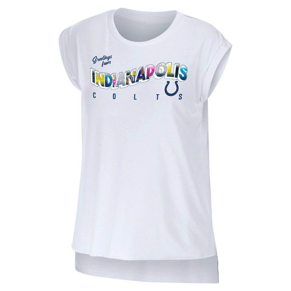 Indianapolis Colts  WEAR by Erin Andrews Women's Greetings From Muscle T-Shirt