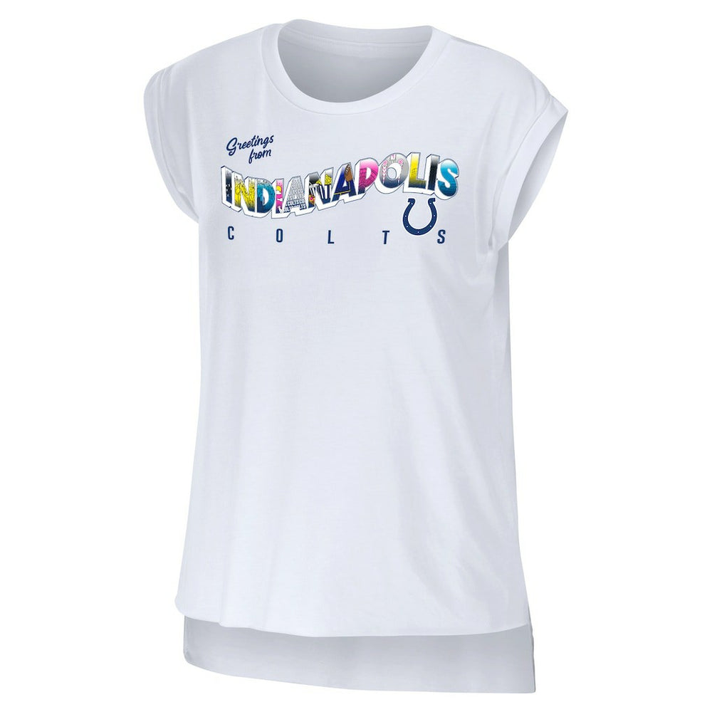 Indianapolis Colts  WEAR by Erin Andrews Women's Greetings From Muscle T-Shirt