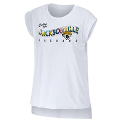 Jacksonville Jaguars  WEAR by Erin Andrews Women's Greetings From Muscle T-Shirt