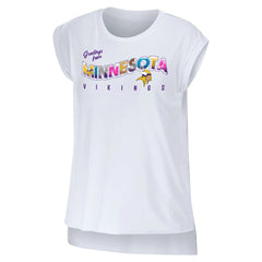 Minnesota Vikings  WEAR by Erin Andrews Women's Greetings From Muscle T-Shirt