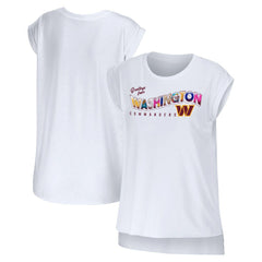 Washington Commanders  WEAR by Erin Andrews Women's Greetings From Muscle T-Shirt
