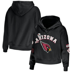 Arizona Cardinals  WEAR by Erin Andrews Women's Modest Cropped Pullover Hoodie