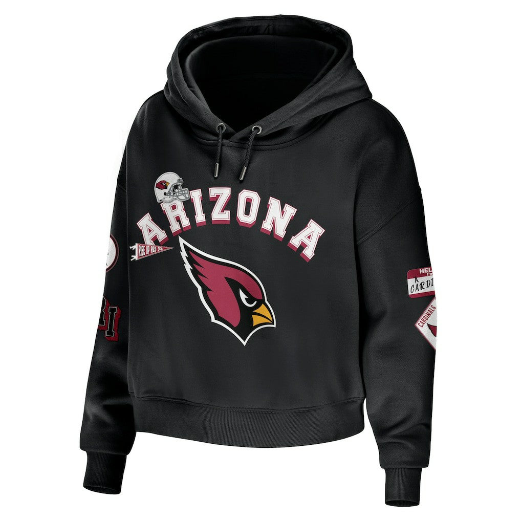 Arizona Cardinals  WEAR by Erin Andrews Women's Modest Cropped Pullover Hoodie