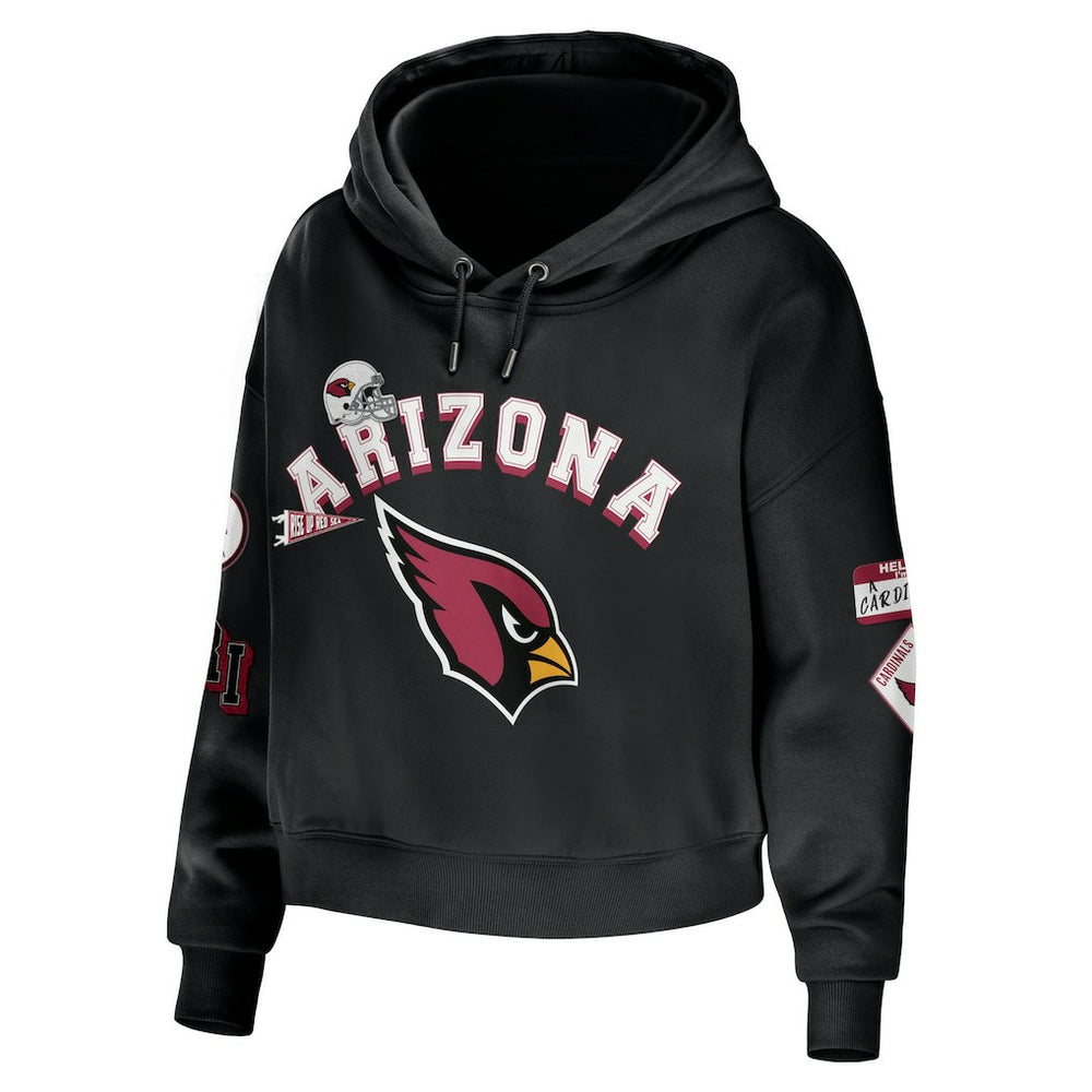 Arizona Cardinals  WEAR by Erin Andrews Women's Modest Cropped Pullover Hoodie
