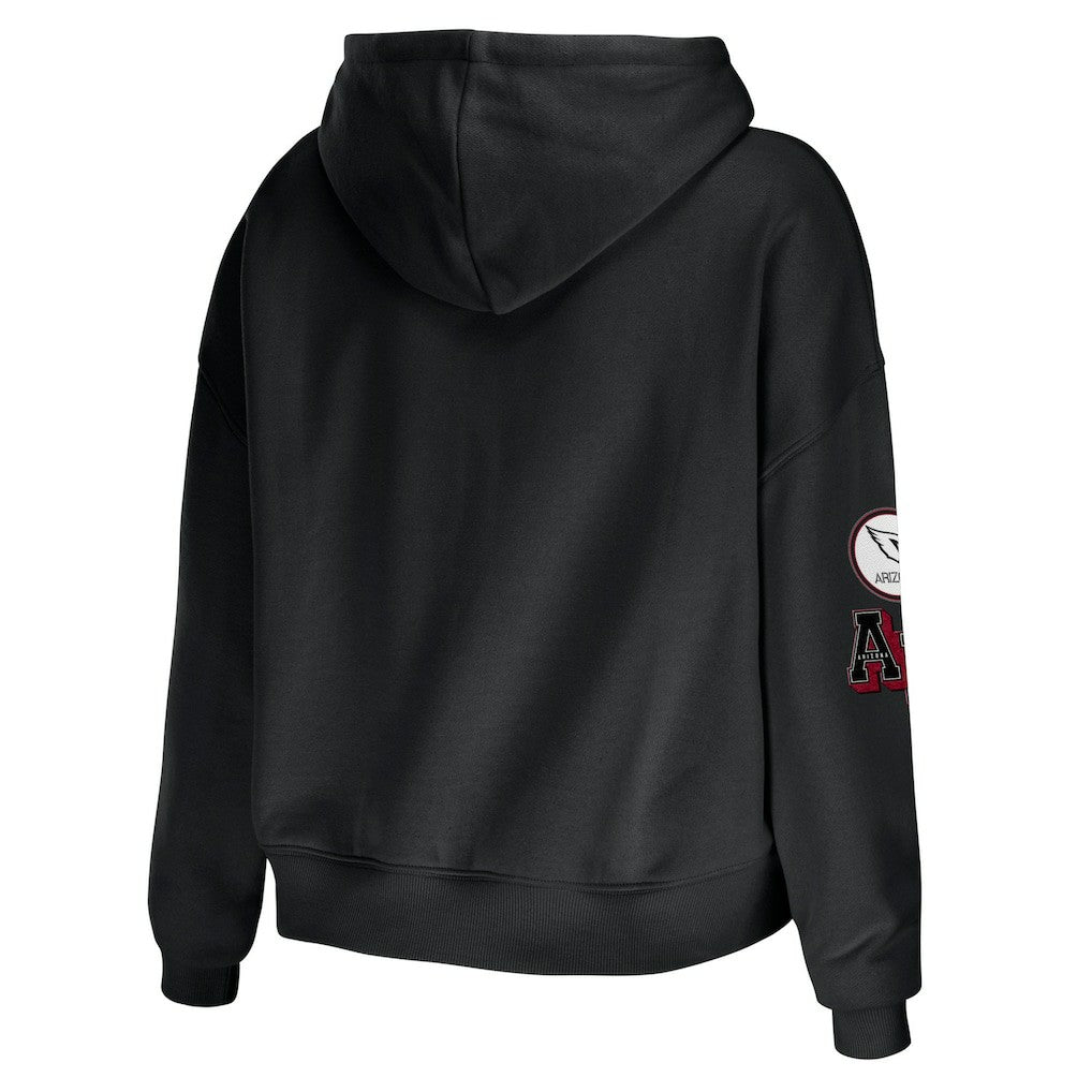 Arizona Cardinals  WEAR by Erin Andrews Women's Modest Cropped Pullover Hoodie
