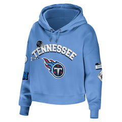 Tennessee Titans  WEAR by Erin Andrews Women's Modest Cropped Pullover Hoodie