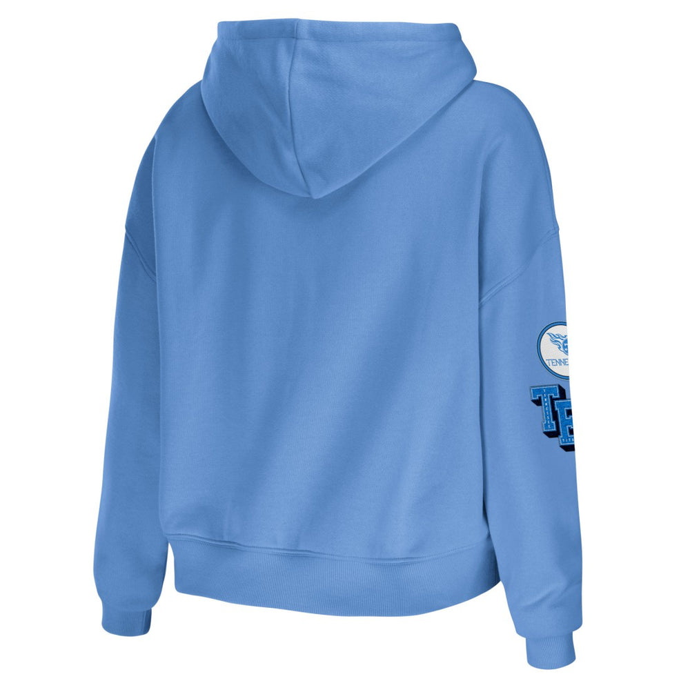 Tennessee Titans  WEAR by Erin Andrews Women's Modest Cropped Pullover Hoodie