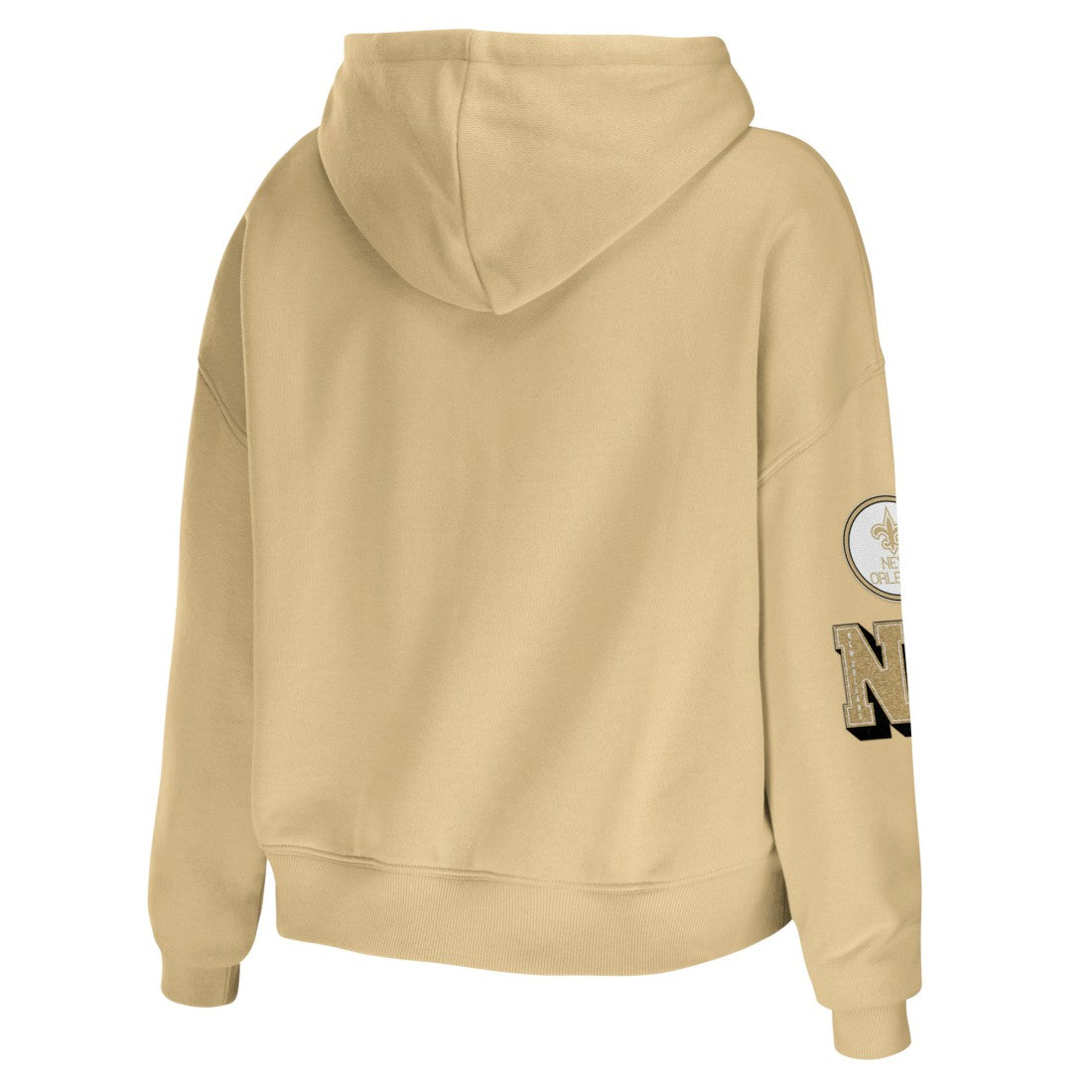 New Orleans Saints  WEAR by Erin Andrews Women's Plus Size Modest Cropped Pullover Hoodie