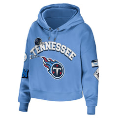 Tennessee Titans  WEAR by Erin Andrews Women's Plus Size Modest Cropped Pullover Hoodie