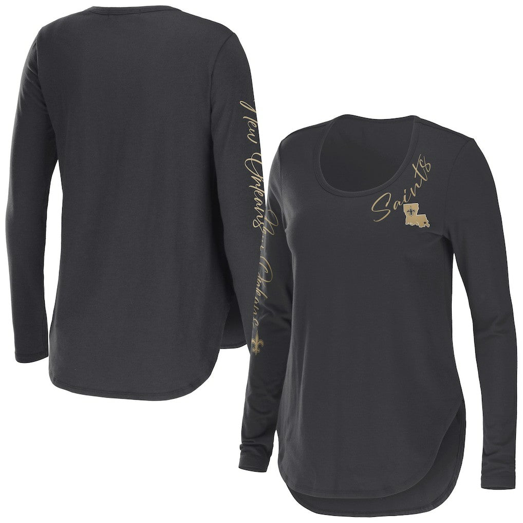 New Orleans Saints  WEAR by Erin Andrews Women's Team Scoop Neck T-Shirt