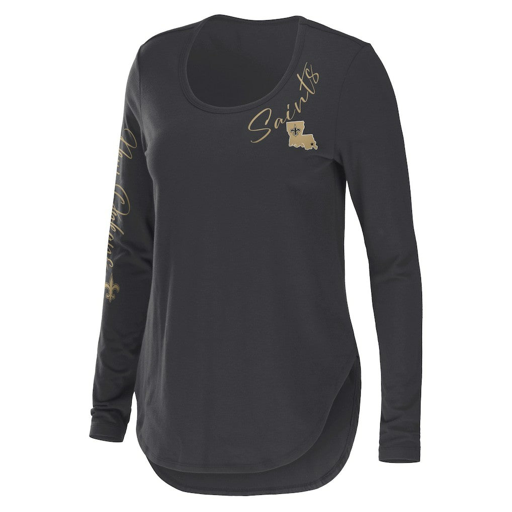 New Orleans Saints  WEAR by Erin Andrews Women's Team Scoop Neck T-Shirt