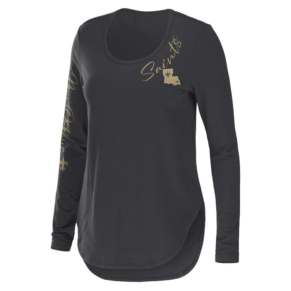 New Orleans Saints  WEAR by Erin Andrews Women's Team Scoop Neck T-Shirt