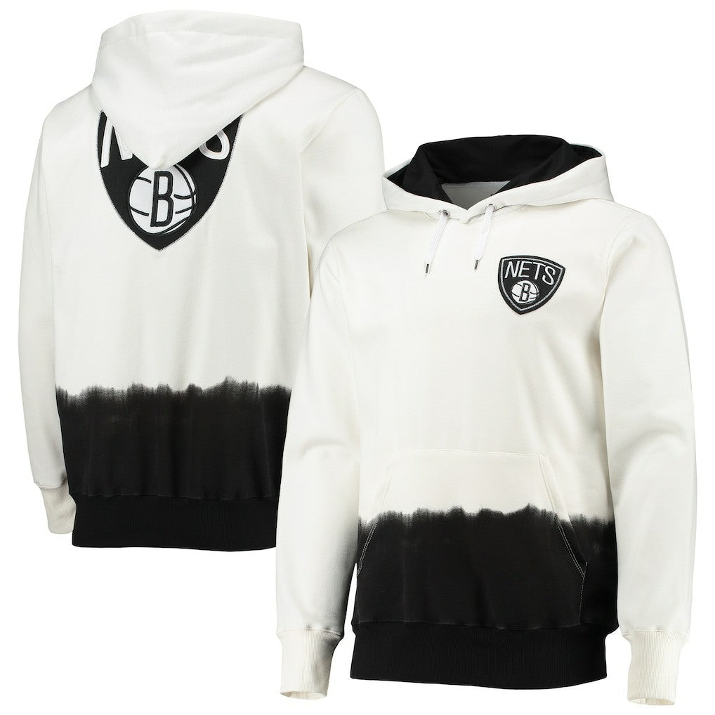 Brooklyn Nets FISLL Double Dribble Dip-Dye Pullover Hoodie Online