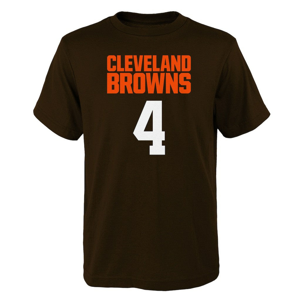Cleveland Browns  Deshaun Watson  Youth Mainliner Player Name & Number T-Shirt