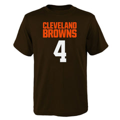 Cleveland Browns  Deshaun Watson  Youth Mainliner Player Name & Number T-Shirt