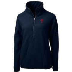 Philadelphia Phillies Cutter & Buck Women's Cascade Eco Sherpa Fleece Quarter-Zip Pullover Jacket | MLB US