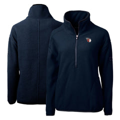 Cleveland Guardians Cutter & Buck Women's Cascade Eco Sherpa Fleece Quarter-Zip Pullover Jacket | MLB Discount