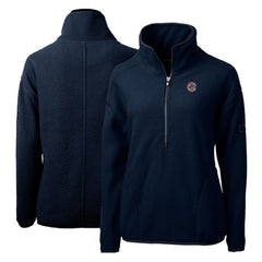 Chicago Cubs Cutter & Buck Women's Cascade Eco Sherpa Fleece Quarter-Zip Pullover Jacket | MLB US
