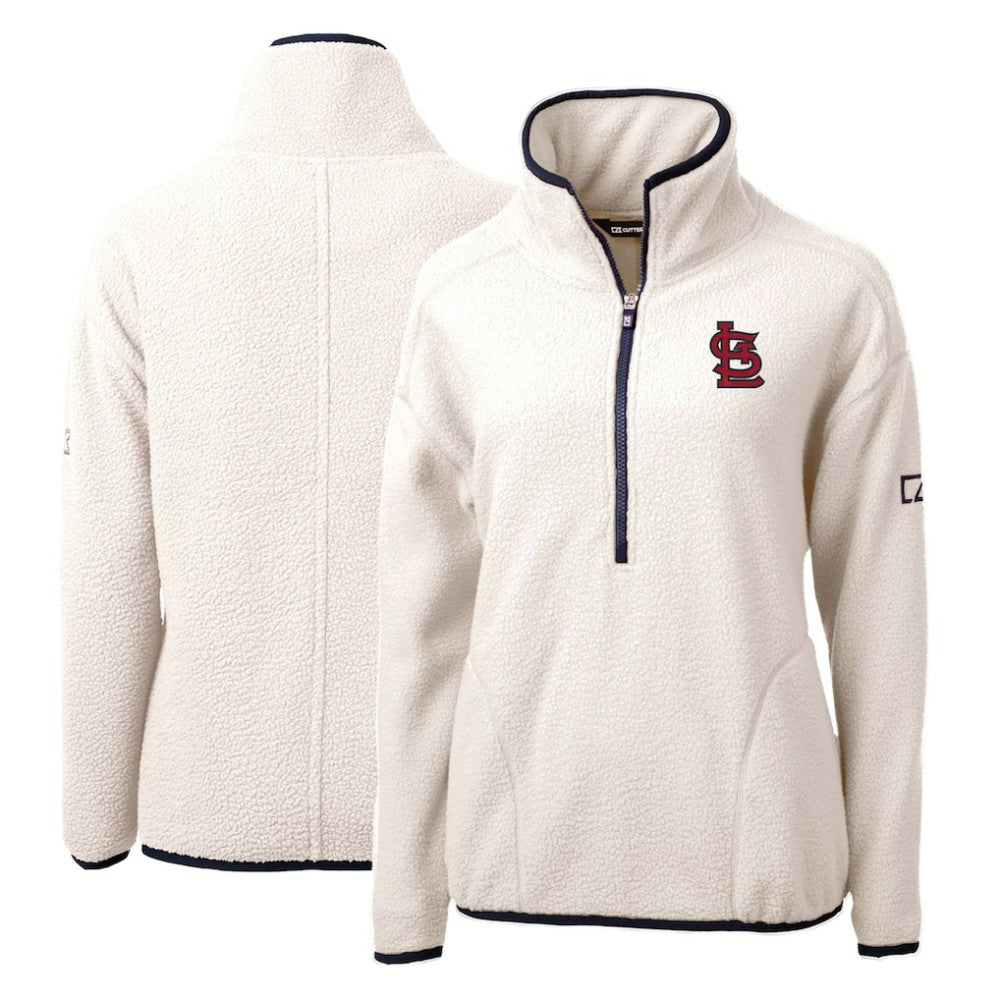 St. Louis Cardinals Cutter & Buck Women's Cascade Eco Sherpa Fleece Quarter-Zip Pullover Jacket | MLB On Sale
