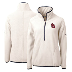 St. Louis Cardinals Cutter & Buck Women's Cascade Eco Sherpa Fleece Quarter-Zip Pullover Jacket | MLB On Sale