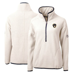 Milwaukee Brewers Cutter & Buck Women's Cascade Eco Sherpa Fleece Quarter-Zip Pullover Jacket | MLB Near me