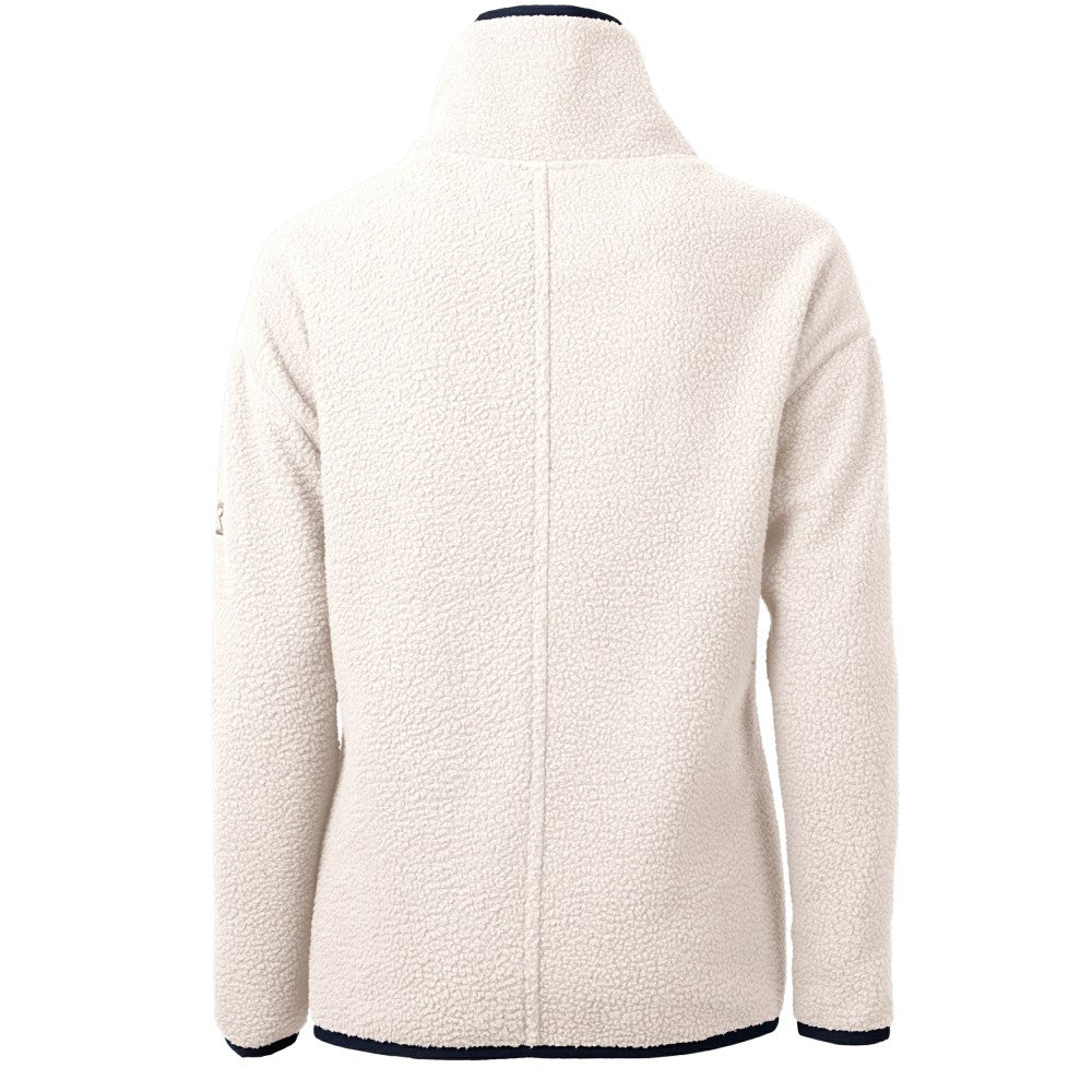 Cleveland Guardians Cutter & Buck Women's Cascade Eco Sherpa Fleece Quarter-Zip Pullover Jacket | MLB Discount
