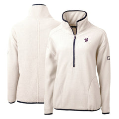 Washington Nationals Cutter & Buck Women's Cascade Eco Sherpa Fleece Quarter-Zip Pullover Jacket | MLB US