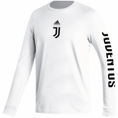 Juventus Team Crest Long Sleeve T-Shirt White - Adidas