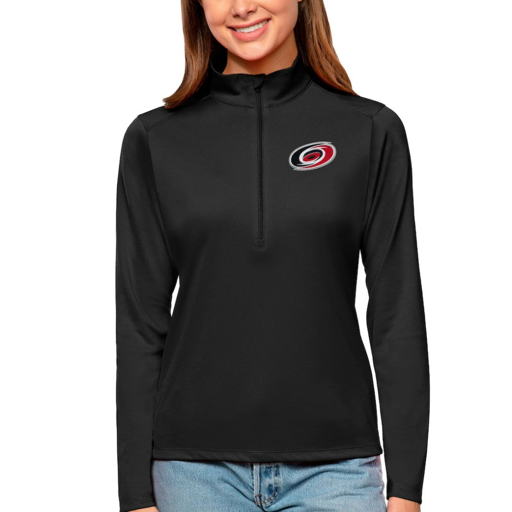Carolina Hurricanes Antigua Women's Tribute Quarter-Zip Pullover Top On Sale