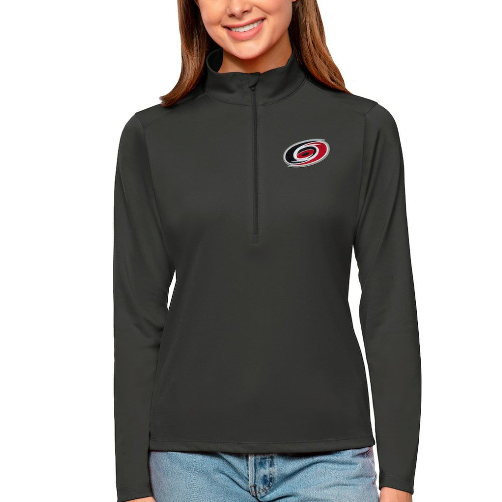Carolina Hurricanes Antigua Women's Tribute Quarter-Zip Pullover Top Discount