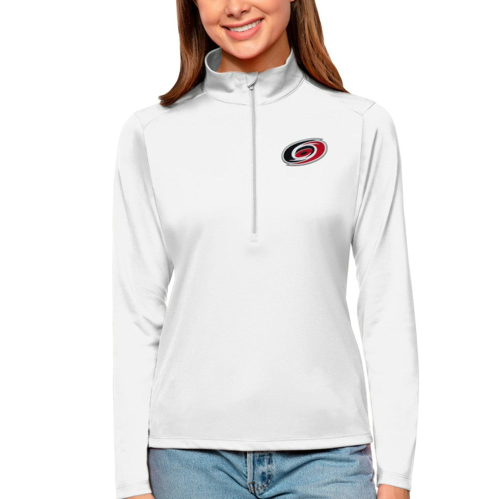 Carolina Hurricanes Antigua Women's Tribute Quarter-Zip Pullover Top Outlet