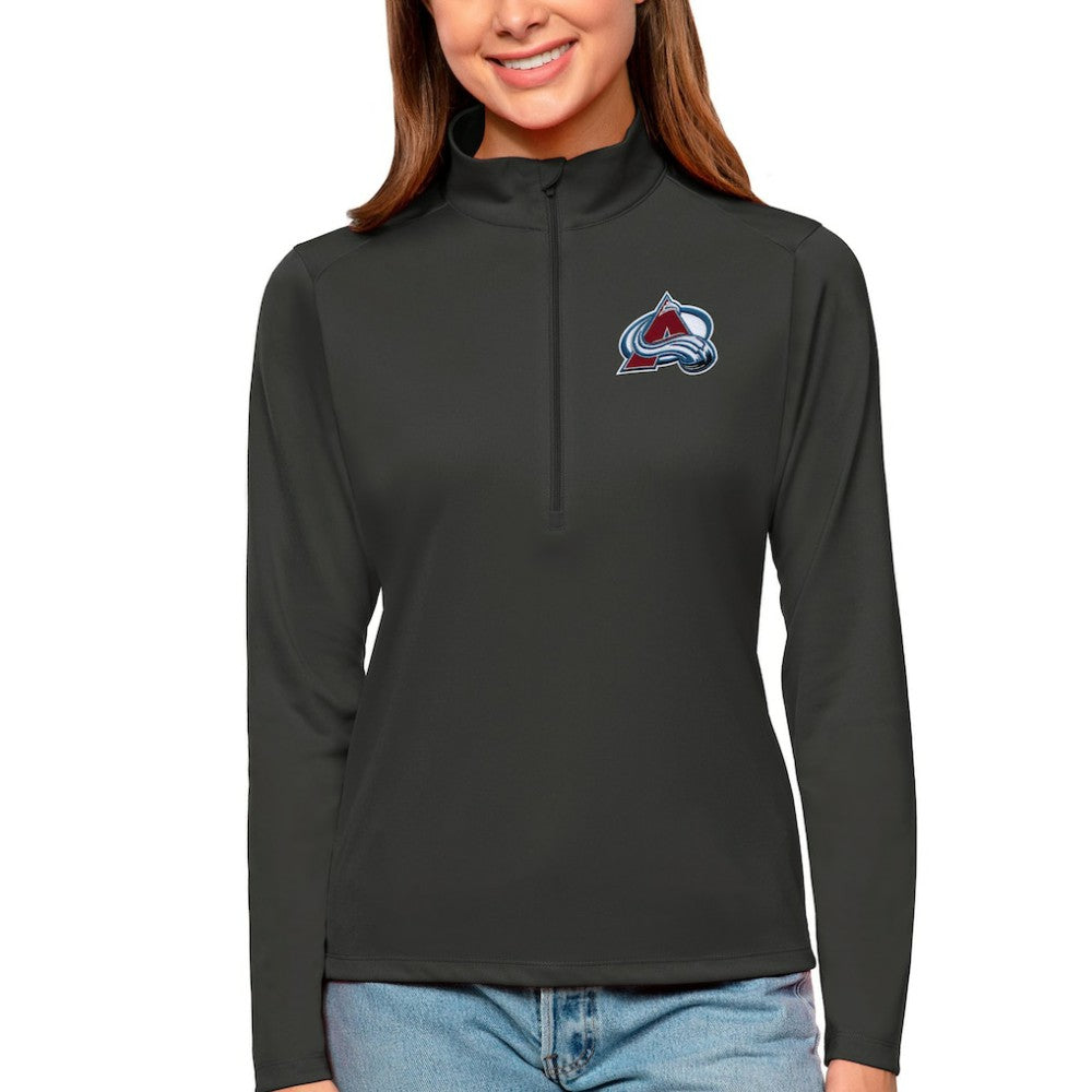 Colorado Avalanche Antigua Women's Tribute Quarter-Zip Pullover Top On Sale