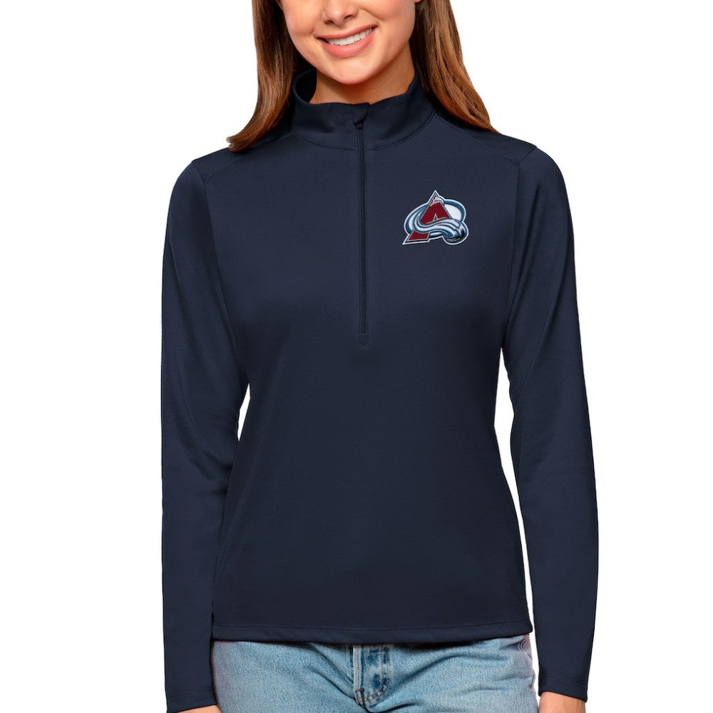 Colorado Avalanche Antigua Women's Tribute Quarter-Zip Pullover Top Discount