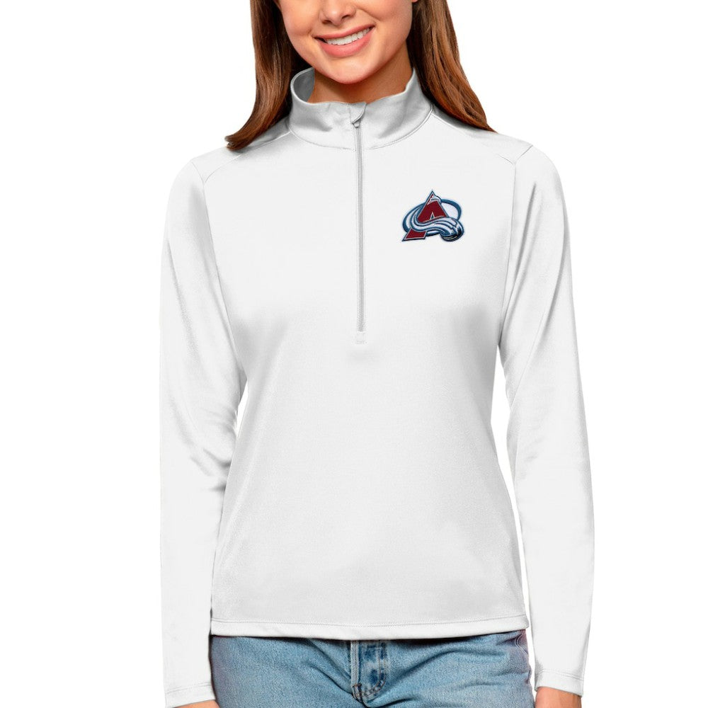 Colorado Avalanche Antigua Women's Tribute Quarter-Zip Pullover Top On Sale