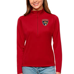 Florida Panthers Antigua Women's Tribute Quarter-Zip Pullover Top For Sale